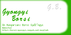gyongyi borsi business card